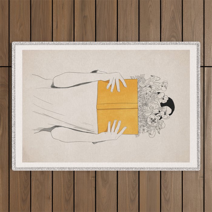 The Dreamer Line Art 6 Outdoor Rug Gallery Image 1