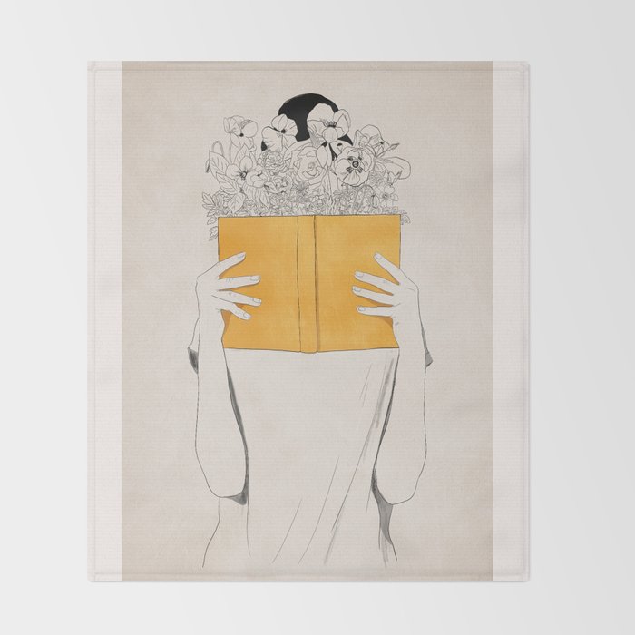 The Dreamer Line Art 6 Throw Blanket Gallery Image 2