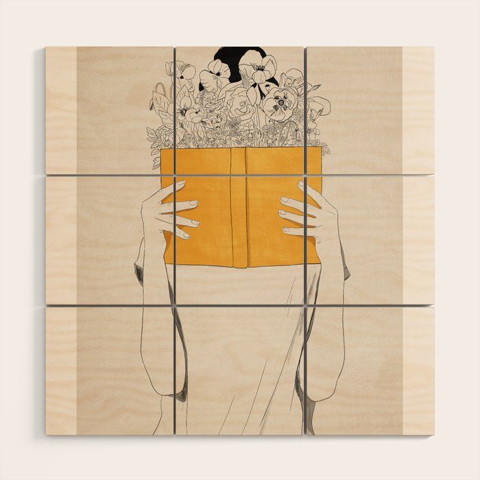 The Dreamer Line Art 6 Wood Wall Art Gallery Image 1