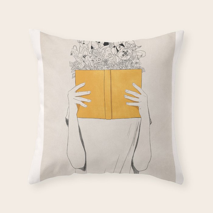 The Dreamer Line Art 6 Throw Pillow Gallery Image 1