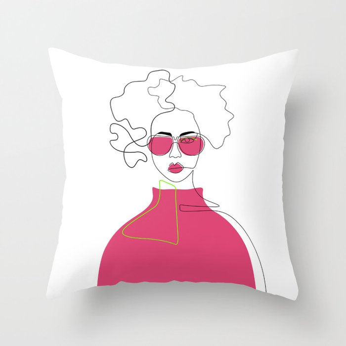Style The Pink Throw Pillow Gallery Image 1