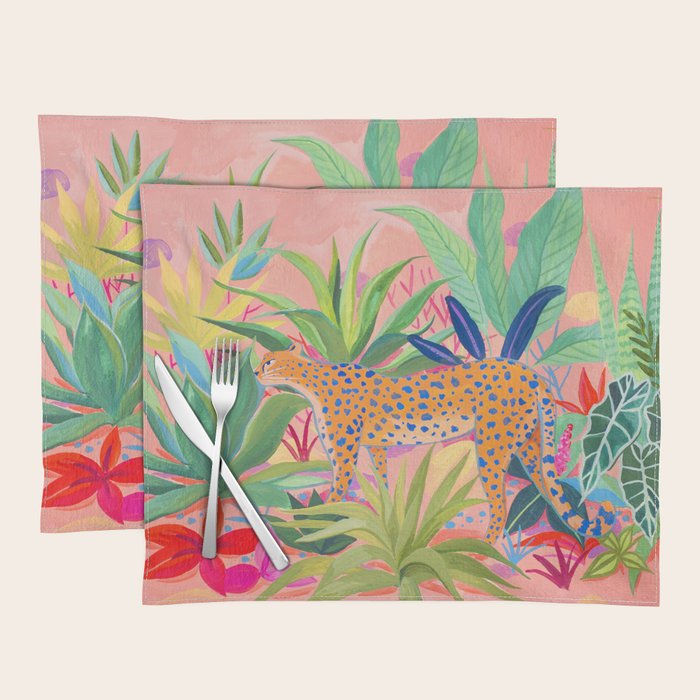 Leopard in Succulent Garden Placemat Gallery Image 1