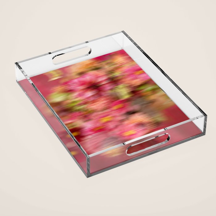 Whimsical Blur | Abstract Floral Motion Photography Acrylic Tray Gallery Image 1
