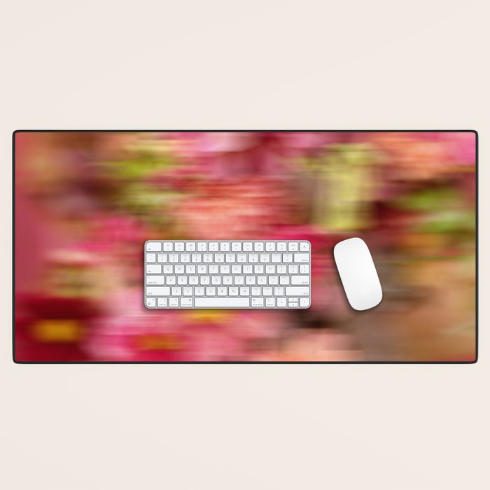 Whimsical Blur | Abstract Floral Motion Photography Desk Mat Gallery Image 1