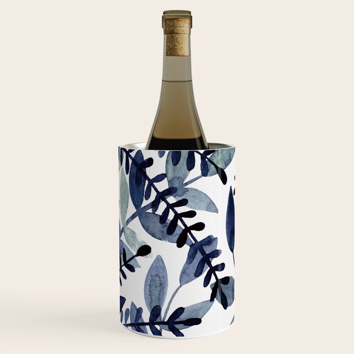 Watercolor branches - indigo Wine Chiller Gallery Image 1