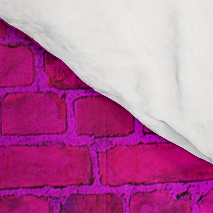 Bright Neon Hot Pink Fuchsia Brick Wall Comforter Gallery Image 4
