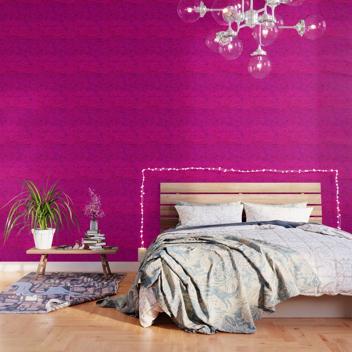 Bright Neon Hot Pink Fuchsia Brick Wall Wallpaper Gallery Image 3