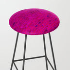 Bright Neon Hot Pink Fuchsia Brick Wall Stool Gallery Image 2
