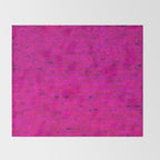 Bright Neon Hot Pink Fuchsia Brick Wall Throw Blanket Gallery Image 2