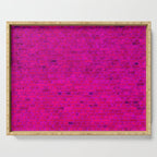Bright Neon Hot Pink Fuchsia Brick Wall Serving Tray Gallery Image 1