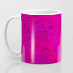 Bright Neon Hot Pink Fuchsia Brick Wall Coffee Mug Gallery Image 3