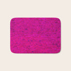 Bright Neon Hot Pink Fuchsia Brick Wall Bath Mat Gallery Image 1
