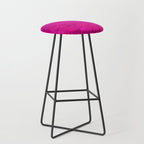 Bright Neon Hot Pink Fuchsia Brick Wall Stool Gallery Image 1