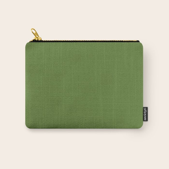 Retro Christmas Olive Green Solid Colour Carry All Pouch Gallery Image 1