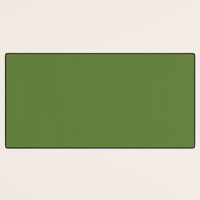 Retro Christmas Olive Green Solid Colour Desk Mat Gallery Image 3