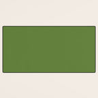 Retro Christmas Olive Green Solid Colour Desk Mat Gallery Image 3