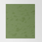 Retro Christmas Olive Green Solid Colour Throw Blanket Gallery Image 2