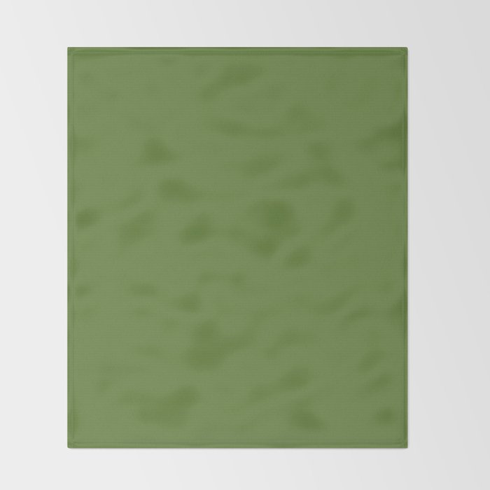 Retro Christmas Olive Green Solid Colour Throw Blanket Gallery Image 2