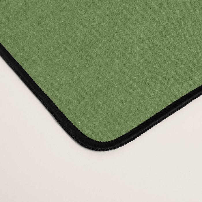 Retro Christmas Olive Green Solid Colour Desk Mat Gallery Image 4