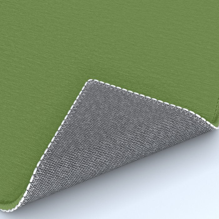 Retro Christmas Olive Green Solid Colour Rug Gallery Image 4