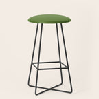 Retro Christmas Olive Green Solid Colour Stool Gallery Image 1