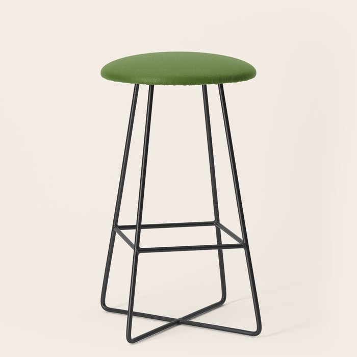 Retro Christmas Olive Green Solid Colour Stool Gallery Image 1