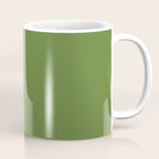 Retro Christmas Olive Green Solid Colour Coffee Mug Gallery Image 1