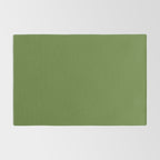 Retro Christmas Olive Green Solid Colour Rug Gallery Image 2