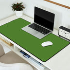 Retro Christmas Olive Green Solid Colour Desk Mat Gallery Image 2