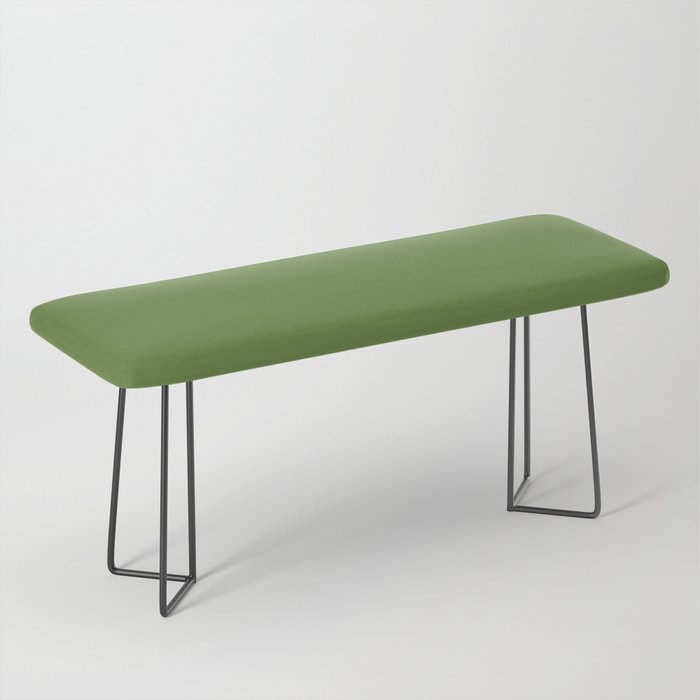 Retro Christmas Olive Green Solid Colour Bench Gallery Image 1