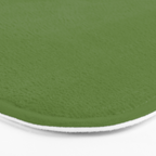 Retro Christmas Olive Green Solid Colour Bath Mat Gallery Image 3