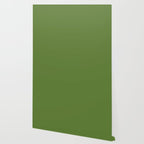 Retro Christmas Olive Green Solid Colour Wallpaper Gallery Image 2