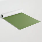 Retro Christmas Olive Green Solid Colour Yoga Mat Gallery Image 2