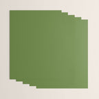Retro Christmas Olive Green Solid Colour Wrapping Paper Gallery Image 3