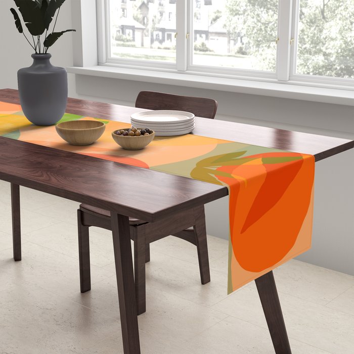 Spring Citrus #1 - Modern Art Print Table Runner Gallery Image 2