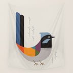 Superb Fairywren Wall Tapestry Gallery Image 4
