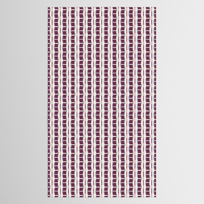 Burgundy Grid Elegance Tablecloth Gallery Image 2
