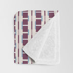 Burgundy Grid Elegance Throw Blanket Gallery Image 3
