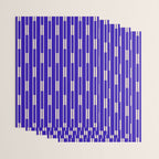 Minimalist Geo Chain Vertical Block Stripe Pattern in Cobalt Blue and Beige Wrapping Paper Gallery Image 3