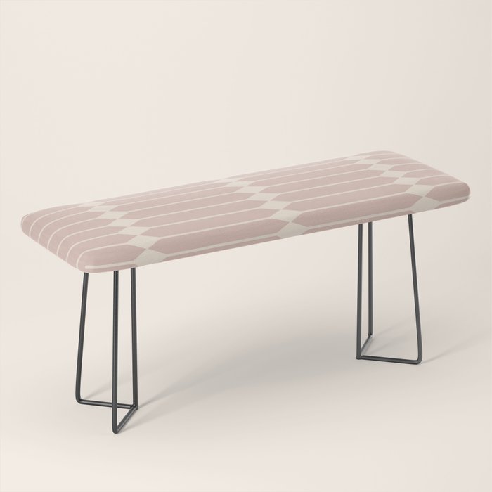 Minimal Geometric Pattern - Neutral Pink Bench Gallery Image 1