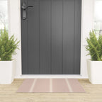 Minimal Geometric Pattern - Neutral Pink Welcome Mat Gallery Image 3