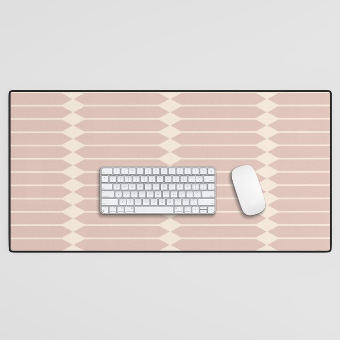 Minimal Geometric Pattern - Neutral Pink Desk Mat Gallery Image 1