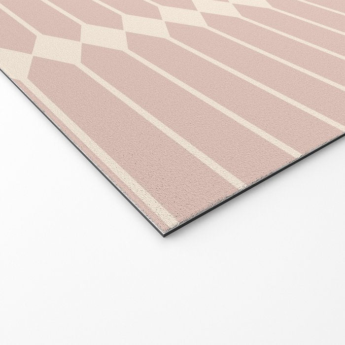 Minimal Geometric Pattern - Neutral Pink Welcome Mat Gallery Image 2