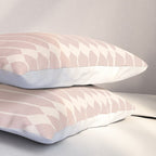 Minimal Geometric Pattern - Neutral Pink Pillow Sham Gallery Image 3