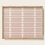 Minimal Geometric Pattern - Neutral Pink Serving Tray Gallery Image 1