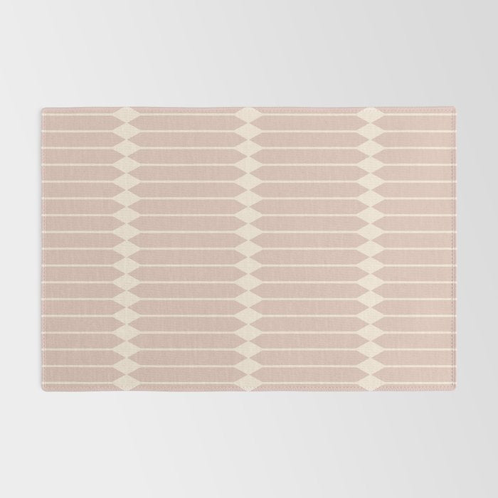 Minimal Geometric Pattern - Neutral Pink Rug Gallery Image 2