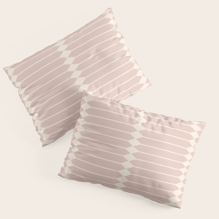 Minimal Geometric Pattern - Neutral Pink Pillow Sham Gallery Image 3