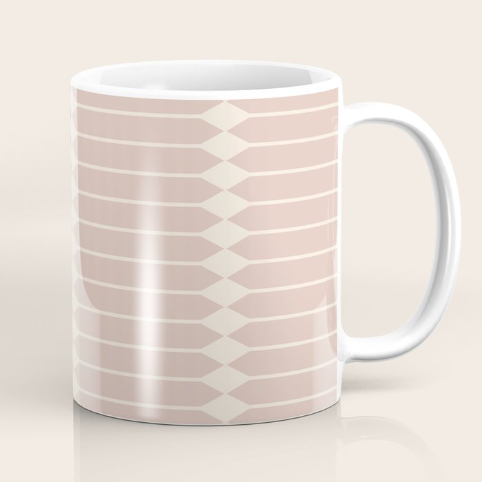 Minimal Geometric Pattern - Neutral Pink Coffee Mug Gallery Image 1