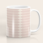 Minimal Geometric Pattern - Neutral Pink Coffee Mug Gallery Image 1