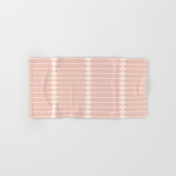 Minimal Geometric Pattern - Neutral Pink Bath Towel Gallery Image 1
